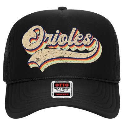Orioles Name Vintage Retro Baseball Lovers Baseball Fans Hat