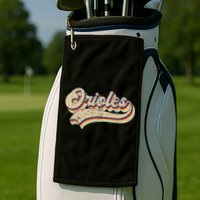 Orioles Name Vintage Retro Baseball Lovers Baseball Fans Golf Towel