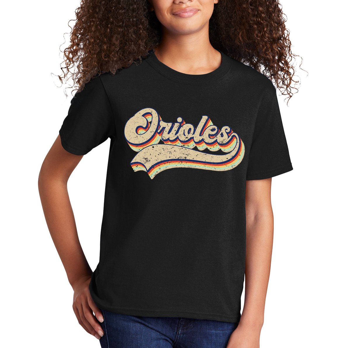 Orioles Name Vintage Retro Baseball Lovers Baseball Fans Kids T-Shirt