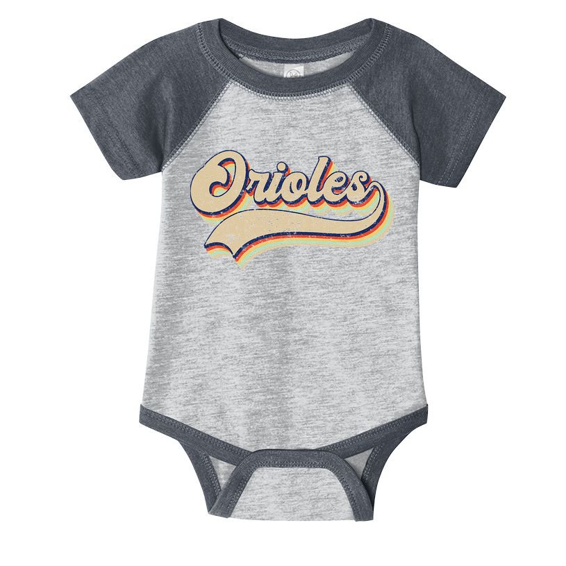 Orioles Name Vintage Retro Baseball Lovers Baseball Fans Infant Baby Jersey Bodysuit