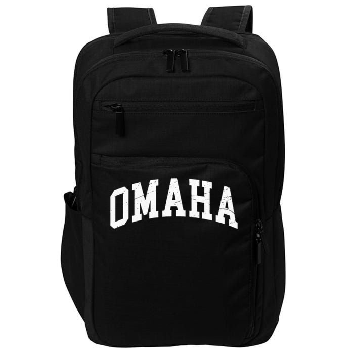 Omaha Nebraska Vintage Worn Design Classic Impact Tech Backpack