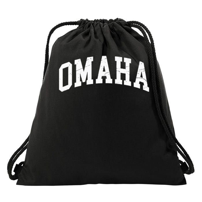 Omaha Nebraska Vintage Worn Design Classic Drawstring Bag