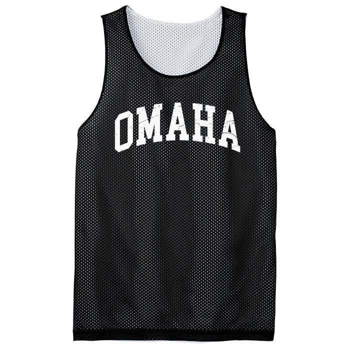 Omaha Nebraska Vintage Worn Design Classic Mesh Reversible Basketball Jersey Tank