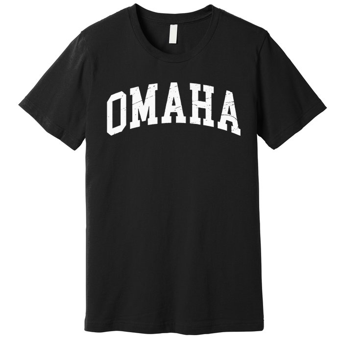 Omaha Nebraska Vintage Worn Design Classic Premium T-Shirt