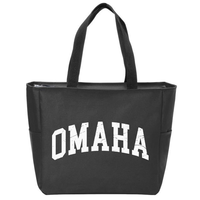 Omaha Nebraska Vintage Worn Design Classic Zip Tote Bag