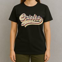 Orioles Name Vintage Retro Baseball Lovers Baseball Fans T-Shirt