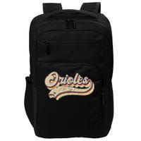 Orioles Name Vintage Retro Baseball Lovers Baseball Fans Impact Tech Backpack