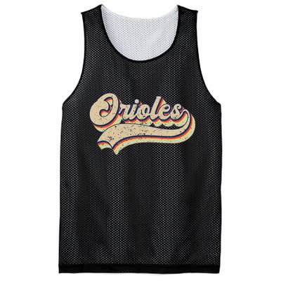 Orioles Name Vintage Retro Baseball Lovers Baseball Fans Mesh Reversible Basketball Jersey Tank