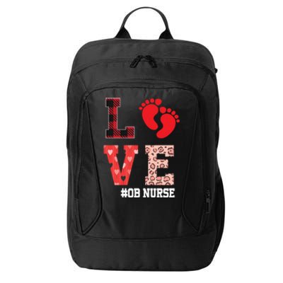 Ob Nurse Valentines Day Delivery Labor Gift City Backpack