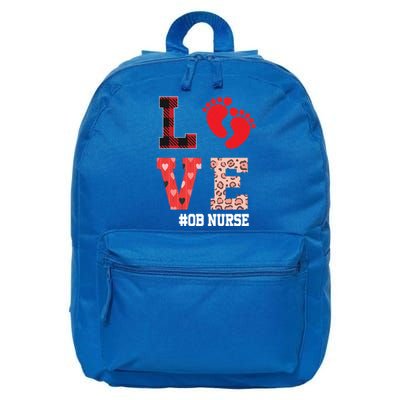 Ob Nurse Valentines Day Delivery Labor Gift 16 in Basic Backpack