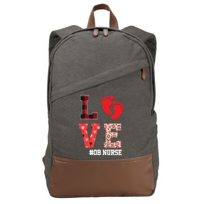 Ob Nurse Valentines Day Delivery Labor Gift Cotton Canvas Backpack