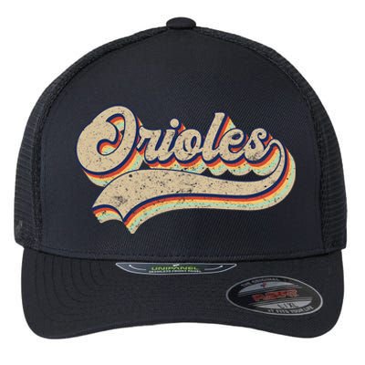 Orioles Name Vintage Retro Baseball Lovers Baseball Flexfit Unipanel Trucker Cap