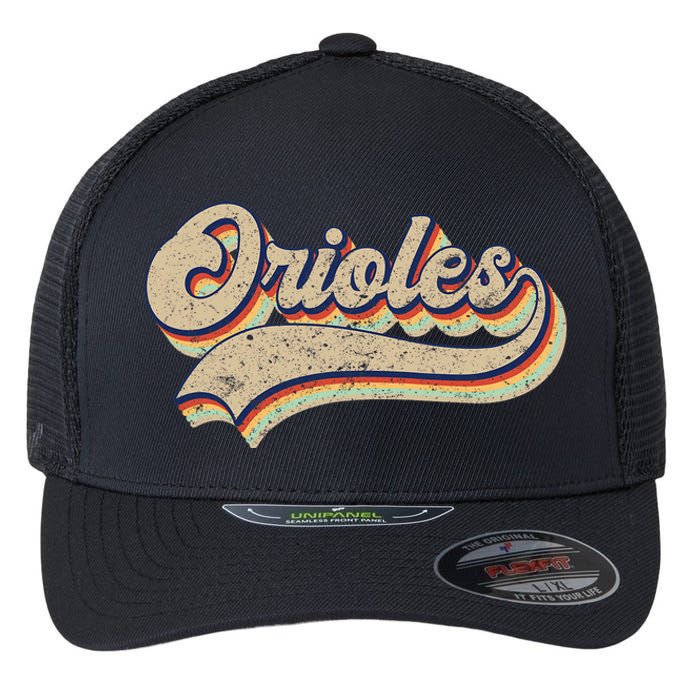 Orioles Name Vintage Retro Baseball Lovers Baseball Flexfit Unipanel Trucker Cap