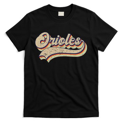 Orioles Name Vintage Retro Baseball Lovers Baseball T-Shirt