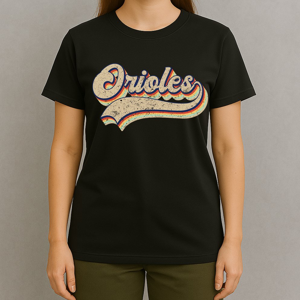 Orioles Name Vintage Retro Baseball Lovers Baseball T-Shirt