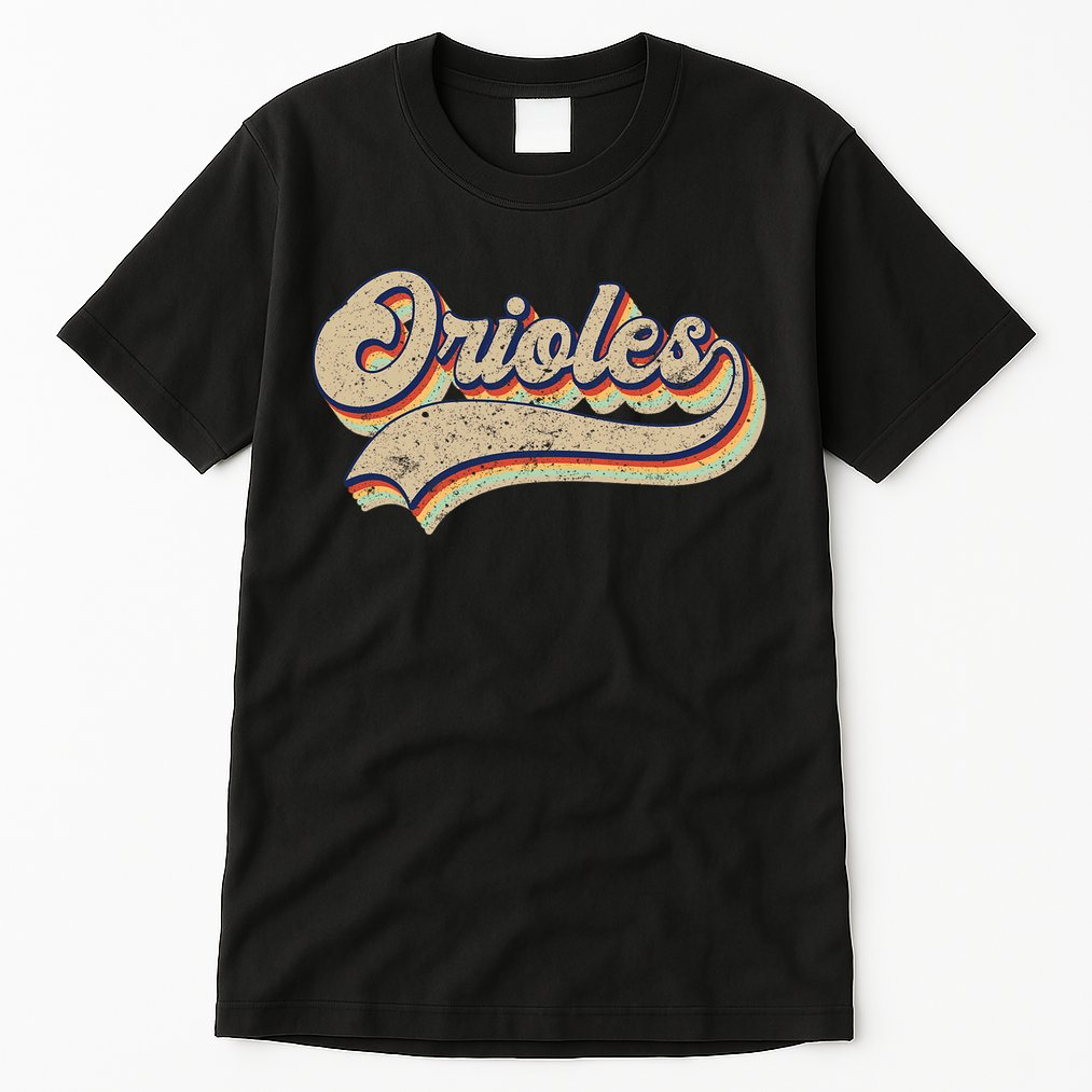 Orioles Name Vintage Retro Baseball Lovers Baseball Tall T-Shirt