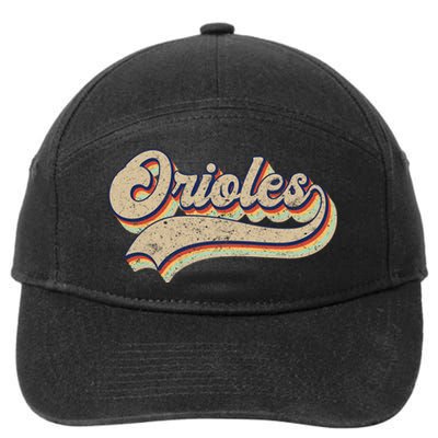 Orioles Name Vintage Retro Baseball Lovers Baseball 7-Panel Snapback Hat