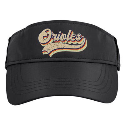 Orioles Name Vintage Retro Baseball Lovers Baseball Adult Drive Performance Visor