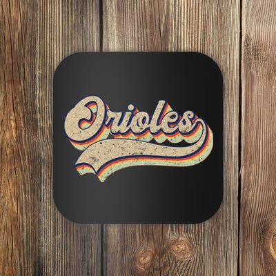 Orioles Name Vintage Retro Baseball Lovers Baseball Coaster