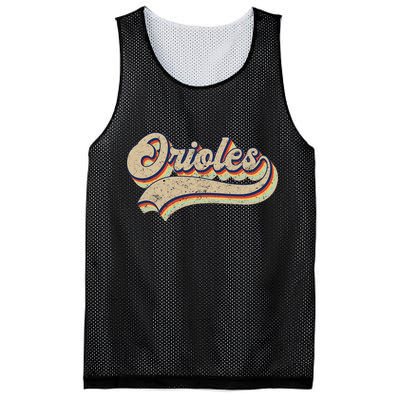 Orioles Name Vintage Retro Baseball Lovers Baseball Mesh Reversible Basketball Jersey Tank