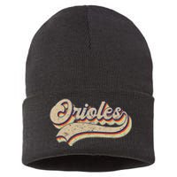 Orioles Name Vintage Retro Baseball Lovers Baseball Sustainable Knit Beanie