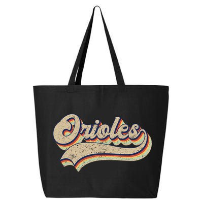 Orioles Name Vintage Retro Baseball Lovers Baseball 25L Jumbo Tote