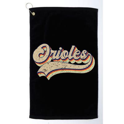 Orioles Name Vintage Retro Baseball Lovers Baseball Golf Towel