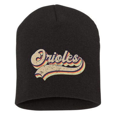 Orioles Name Vintage Retro Baseball Lovers Baseball Short Acrylic Beanie