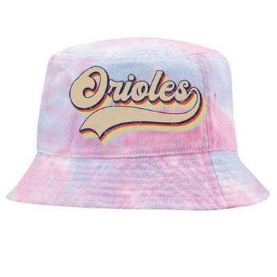 Orioles Name Vintage Retro Baseball Lovers Baseball Tie-Dyed Bucket Hat