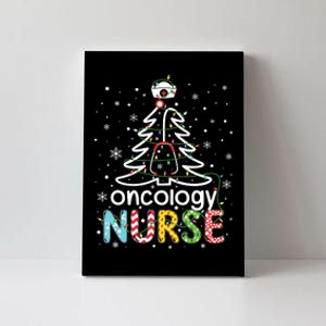 Oncology Nurse Xmas Tree Funny Nursing Christmas Pattern Canvas