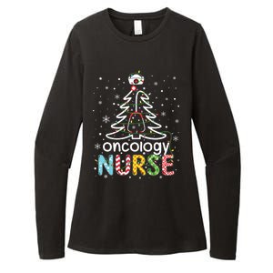 Oncology Nurse Xmas Tree Funny Nursing Christmas Pattern Womens CVC Long Sleeve Shirt