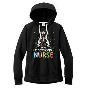 Oncology Nurse Xmas Tree Funny Nursing Christmas Pattern Women's Fleece Hoodie