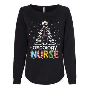 Oncology Nurse Xmas Tree Funny Nursing Christmas Pattern Womens California Wash Sweatshirt