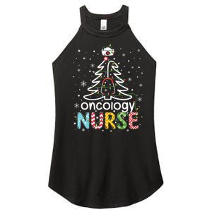 Oncology Nurse Xmas Tree Funny Nursing Christmas Pattern Women's Perfect Tri Rocker Tank