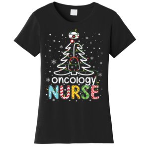 Oncology Nurse Xmas Tree Funny Nursing Christmas Pattern Women's T-Shirt