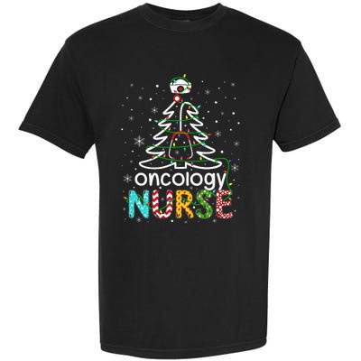 Oncology Nurse Xmas Tree Funny Nursing Christmas Pattern Garment-Dyed Heavyweight T-Shirt