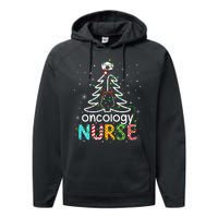 Oncology Nurse Xmas Tree Funny Nursing Christmas Pattern Performance Fleece Hoodie