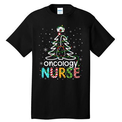 Oncology Nurse Xmas Tree Funny Nursing Christmas Pattern Tall T-Shirt