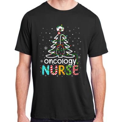 Oncology Nurse Xmas Tree Funny Nursing Christmas Pattern Adult ChromaSoft Performance T-Shirt