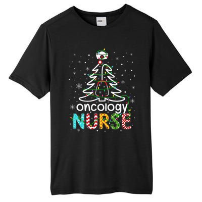 Oncology Nurse Xmas Tree Funny Nursing Christmas Pattern Tall Fusion ChromaSoft Performance T-Shirt