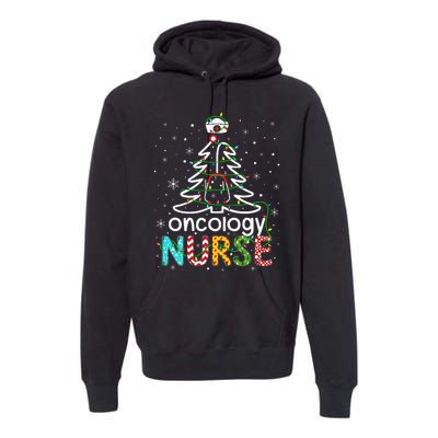 Oncology Nurse Xmas Tree Funny Nursing Christmas Pattern Premium Hoodie