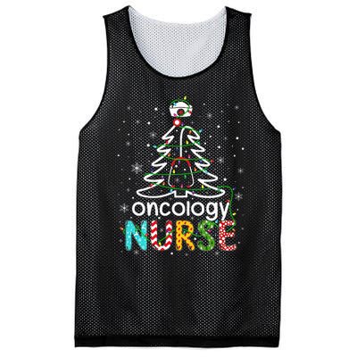 Oncology Nurse Xmas Tree Funny Nursing Christmas Pattern Mesh Reversible Basketball Jersey Tank