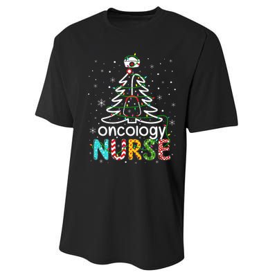 Oncology Nurse Xmas Tree Funny Nursing Christmas Pattern Performance Sprint T-Shirt