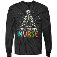 Oncology Nurse Xmas Tree Funny Nursing Christmas Pattern Tie-Dye Long Sleeve Shirt