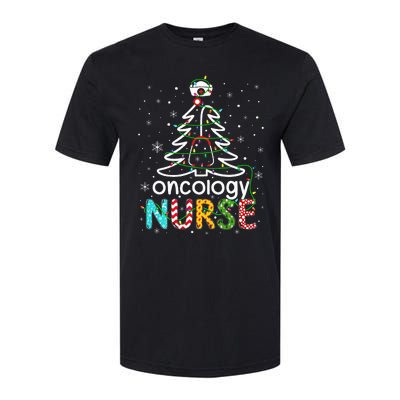 Oncology Nurse Xmas Tree Funny Nursing Christmas Pattern Softstyle CVC T-Shirt