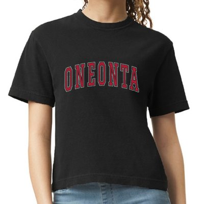 Oneonta New York Souvenir College Style Red Text Comfort Colors Boxy T-Shirt