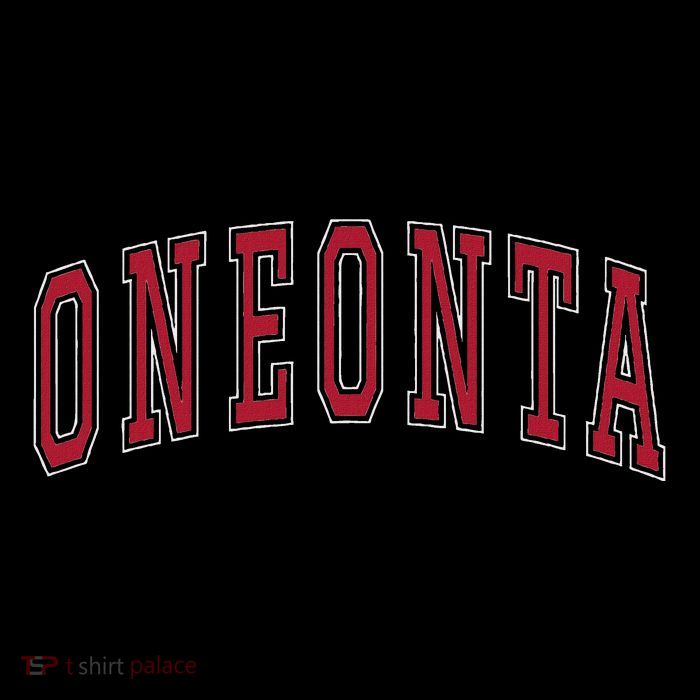 Oneonta New York Souvenir College Style Red Text Poster