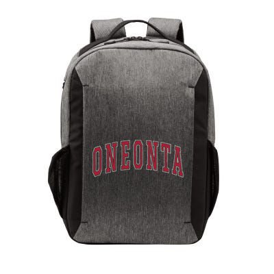 Oneonta New York Souvenir College Style Red Text Vector Backpack