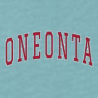 Oneonta New York Souvenir College Style Red Text Sueded Cloud Jersey T-Shirt