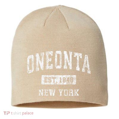 Oneonta New York Ny Vintage Established Sustainable Beanie